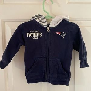 New England Patriots 12 months zip up hoodie